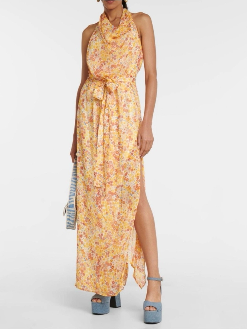 NWT Staud Adele Maxi Dress in Soleil Flower, Size XS